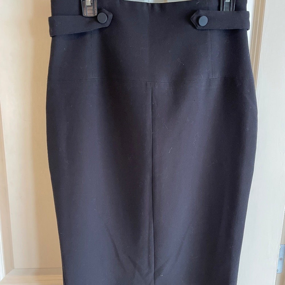 H&M Black Pencil Skirt with Back Zipper Detail